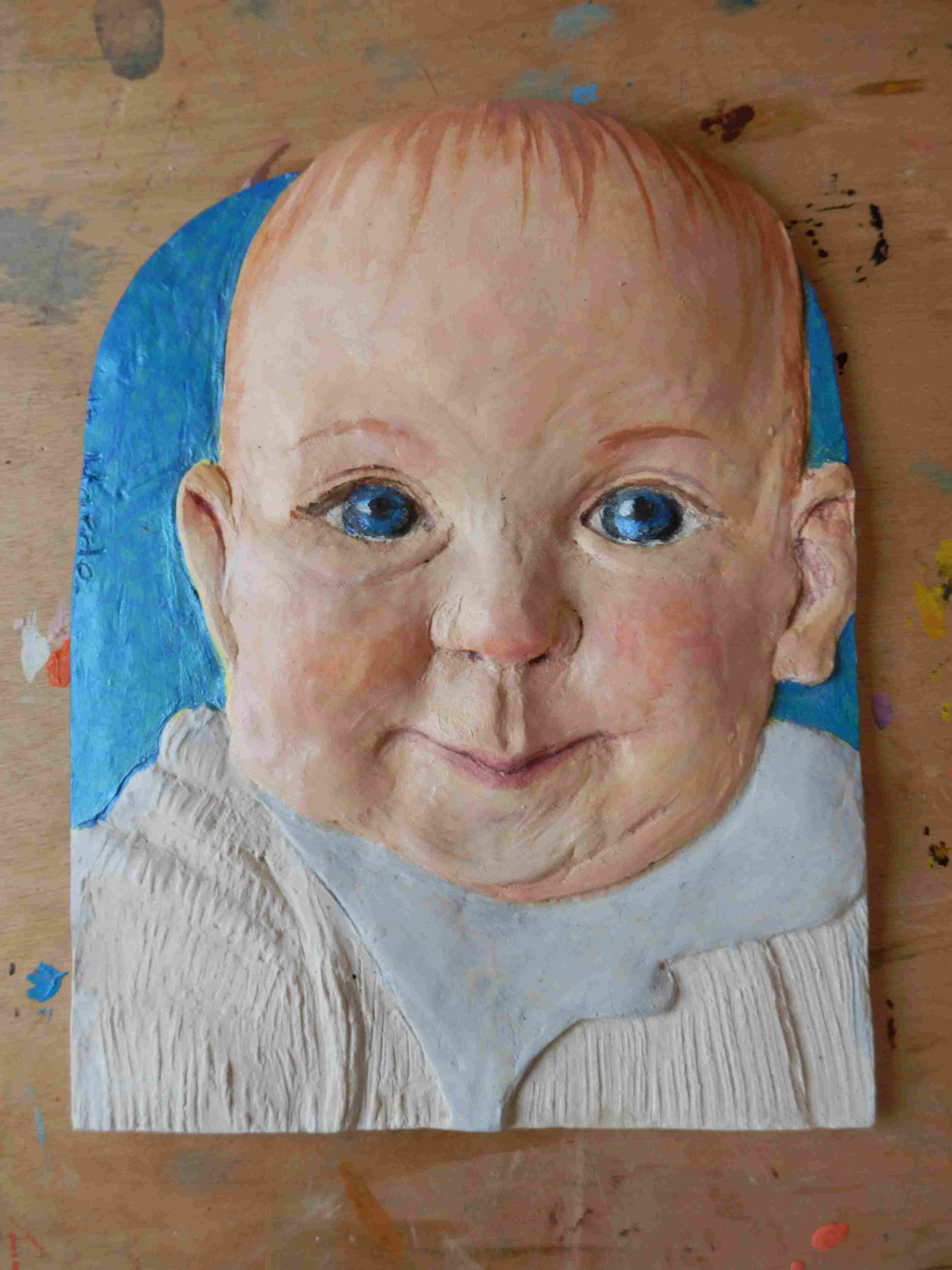 geschilderde reli&euml;ftegel