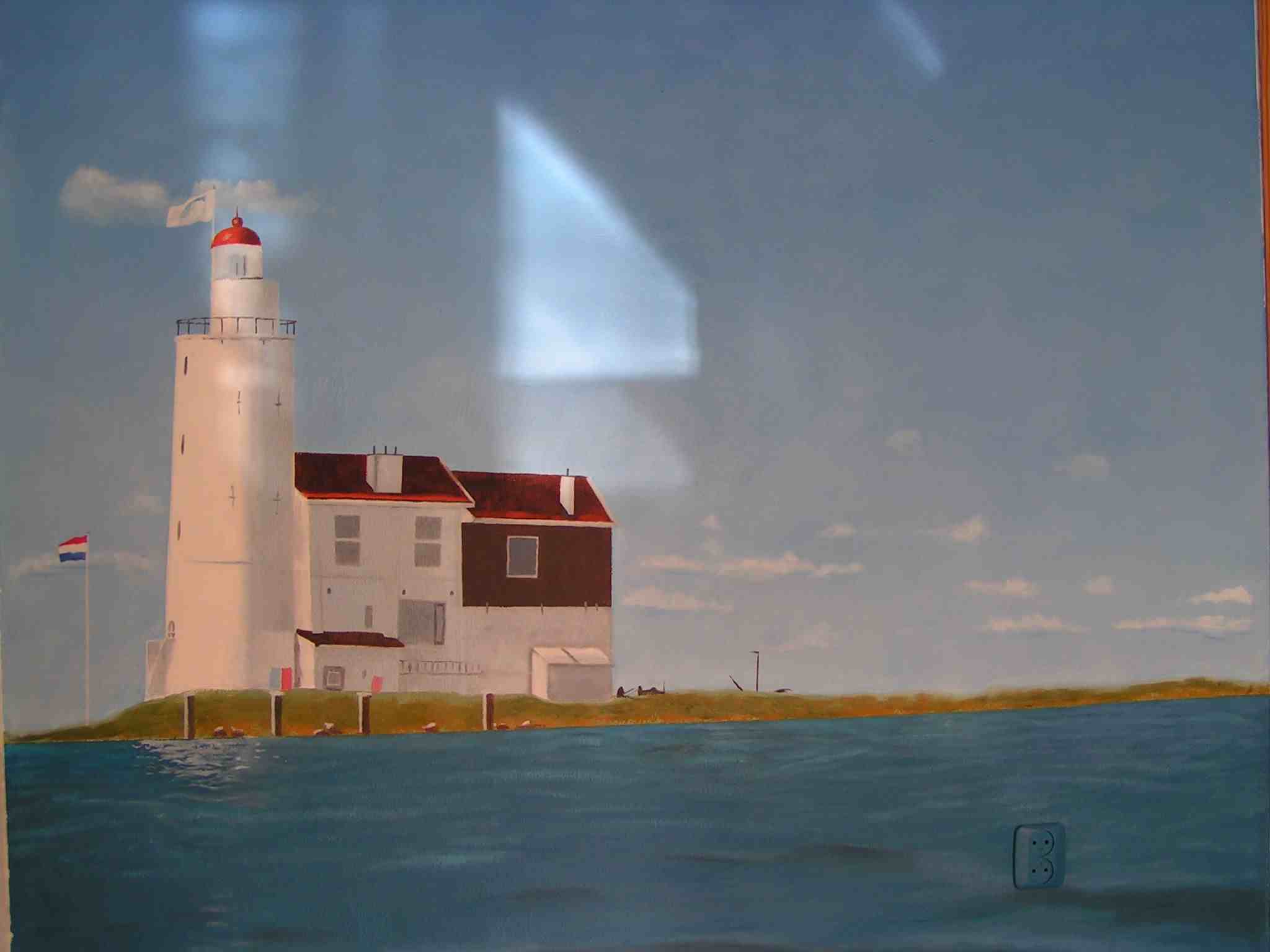 muurschildering vuurtoren